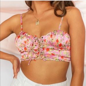 Beginning Boutique Cressida Corset Red Print